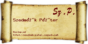 Szedmák Péter névjegykártya